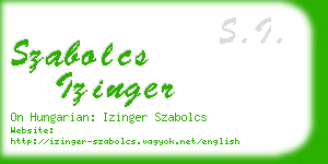 szabolcs izinger business card